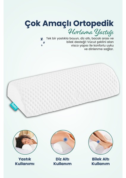 Çok Amaçlı Horlama Yastığı Visco Yastık 51X18X10 cm
