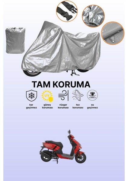 Gri Mondial Air Time Uyumlu Motosiklet Brandası, Koruyucu Örtü, Motor Branda