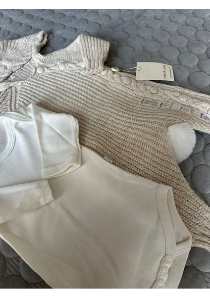 8175N Bebek Selanik Örgülü Kapüşonlu Triko Naturel Yün Tulum fiyatları
