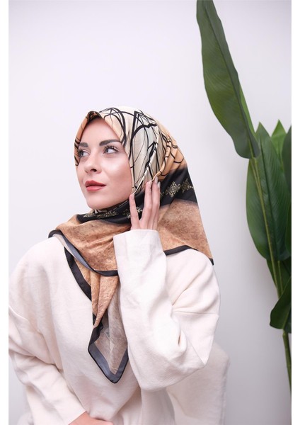 Renkli Karma Desen Dijital Soft Eşarp