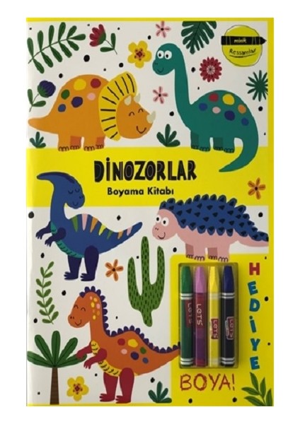 Dinozorlar Boyama Kitabı - Minik Ressamlar