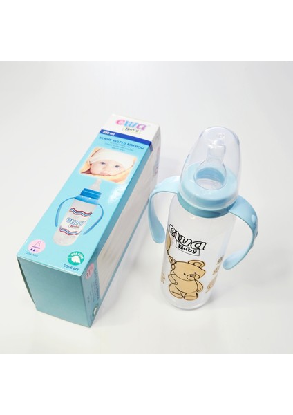 Klasik Kulplu Pp Biberon 250ML Mavi-Pembe