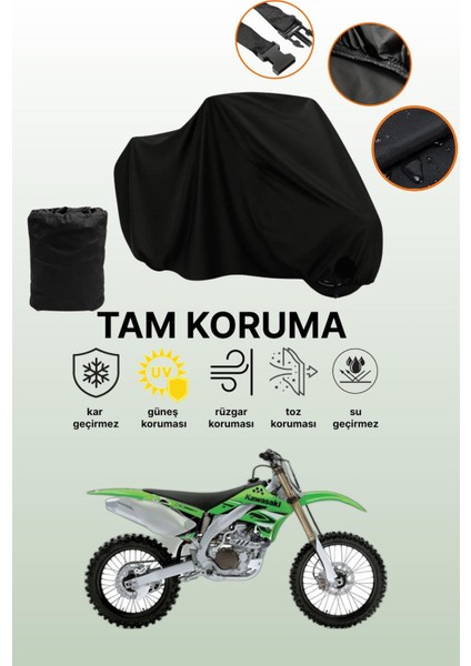 Siyah Kawasaki Kx 450F Uyumlu Motor Branda, Koruyucu Örtü, Motosiklet Brandası