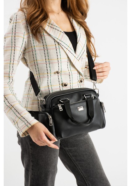 Sanmorris Glc Gold Detaylı 3 Bölmeli Omuz ve Çapraz Çanta