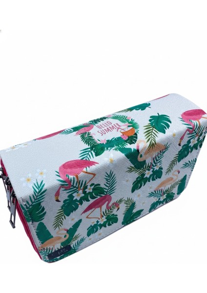 Üç Gözlü Lastikli Kalemlik Hello Summer Beyaz fiyatları