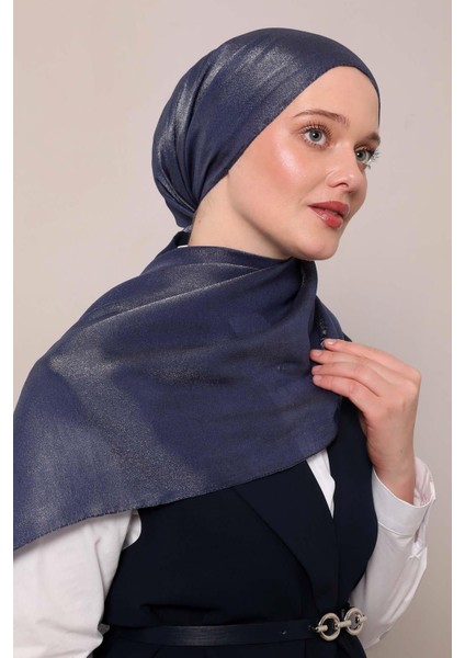 Patlıcan Moru Simli Bodrum Şal