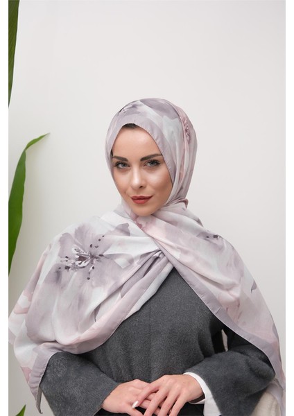 Art Bloom Suluboya Desenli Dijital Soft Şal