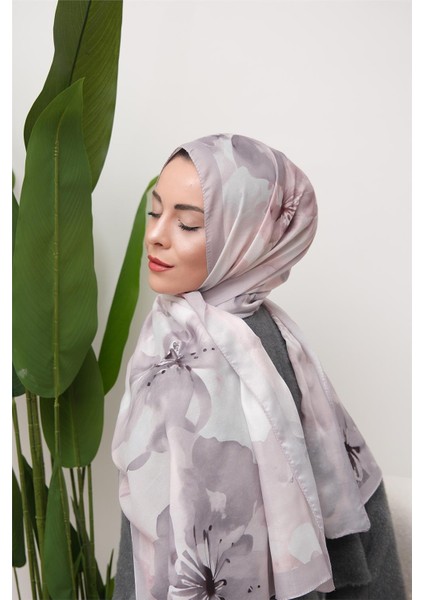 Art Bloom Suluboya Desenli Dijital Soft Şal