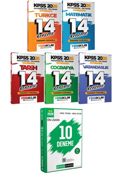 Ortaöğretim Ön Lisans Türkçe Matematik Tarih Coğ. Vat. 14 Deneme - 2026 Kpss Ön Lisans Çözümlü 10 Deneme