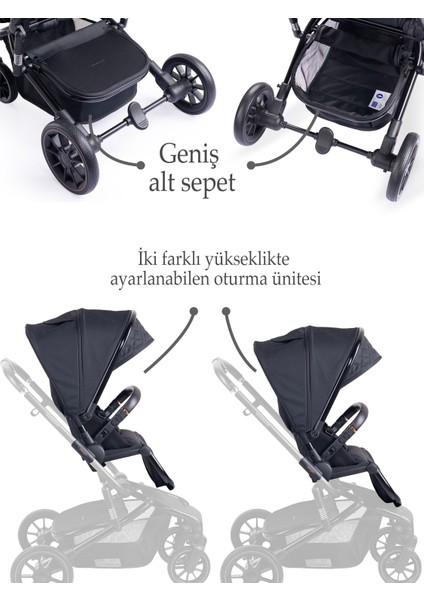 Maybach İ-Size UV Tenteli Travel Sistem Bebek Arabası