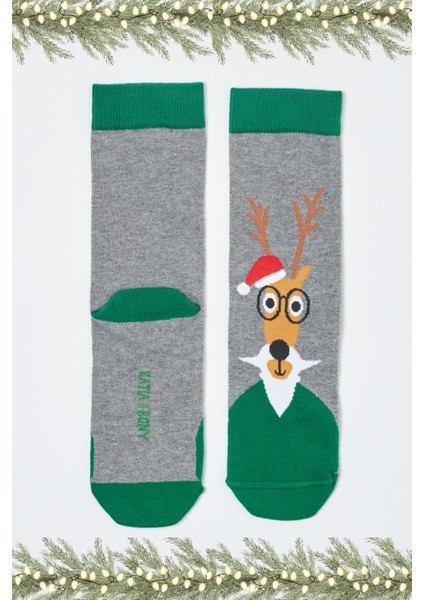 Yılbaşı Soket Çorap Gri modelleri