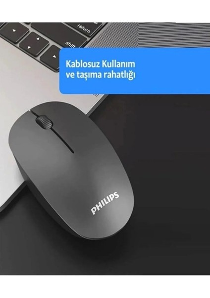 SPK7315 M315 Siyah Wireless Sessiz Click Kablosuz Mouse 1200DPI