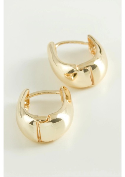 Oval Trend Metal Küpe