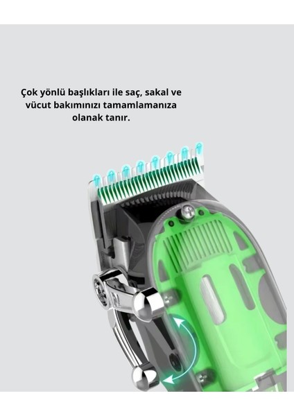 Şarjlı Islak & Kuru Tıraş Makinesi – Saç, Sakal, Burun ve Vücut Için 4’ü 1 Arada Set fırsatları