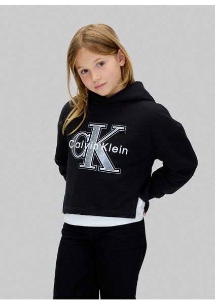 Baskılı Kız Çocuk Siyah Sweatshırt IG0IG03018BEH fiyatları