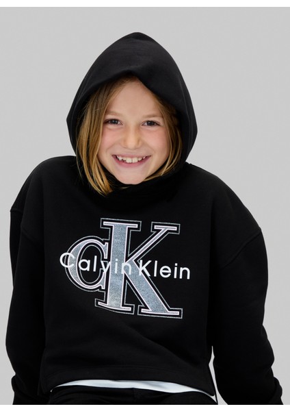 Baskılı Kız Çocuk Siyah Sweatshırt IG0IG03018BEH modelleri