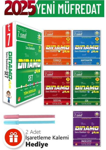 7. Sınıf Dinamo Plus Tüm Dersler Soru Bankası Set + Hediyeli