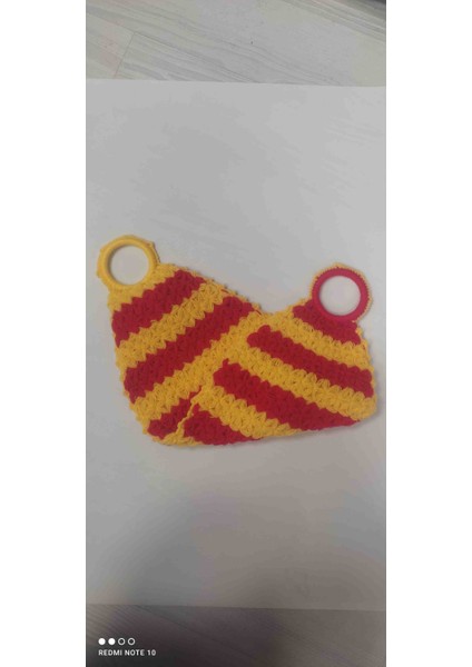 Sari Kırmızılı Çizgili Banyo Lifi