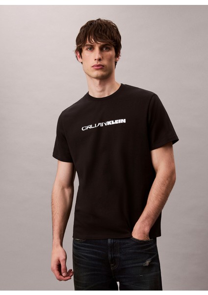 Bisiklet Yaka Baskılı Siyah Erkek T-Shirt LV04RD807GUB1 Ss 20S Tc Ck Stack gr fiyatları