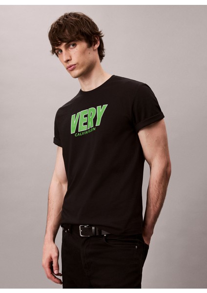 Bisiklet Yaka Baskılı Siyah Erkek T-Shirt LV04RD800GUB1 Ss 20S Sn Very Graphı modelleri