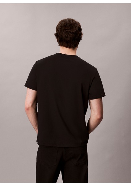 Bisiklet Yaka Baskılı Siyah Erkek T-Shirt LV04RD800GUB1 Ss 20S Sn Very Graphı