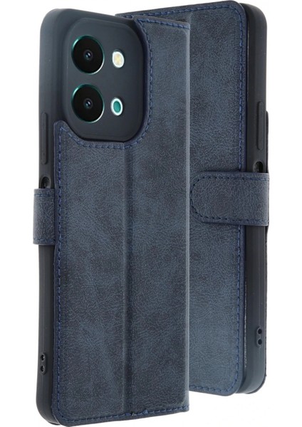 Vivo Y28 Kılıf Trend S Plus Kapaklı Kılıf - Lacivert