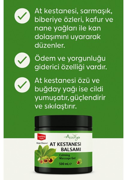 At Kestanesi Balsamı 500 ml – Kas ve Eklem Bölgeleri Için Rahatlatıcı Bitkisel Masaj Jeli fırsatları