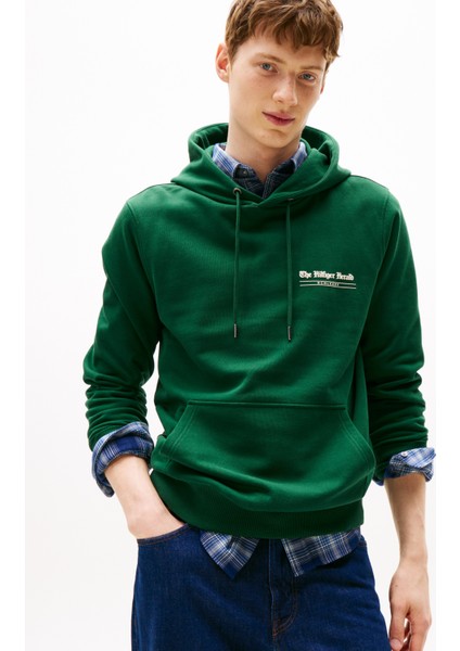 Kapüşon Yaka Yeşil Erkek Sweatshırt MW0MW40065L6K_HILFIGER Herald Graph fiyatları
