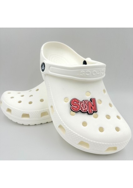 Terlik Süsü ve Aksesuarı , Çanta Süsü – Jibbitz 3D Sun Yazılı Görsel Logo Aksesuar modelleri