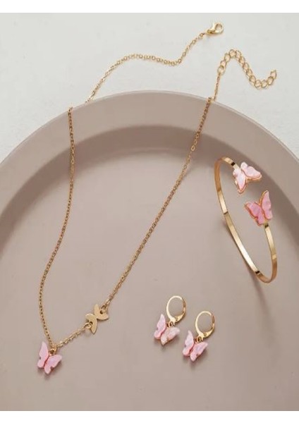 4 Parça Kelebek Takı Seti fiyatları