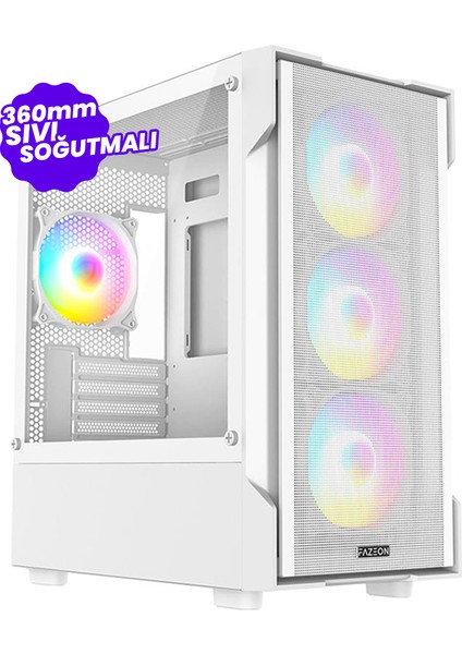 DR-346 Ryzen 5 5500 32GB Ddr4 RX6600 256GB M.2 Nvme SSD Sıvı Soğutmalı Oyun Bilgisayarı