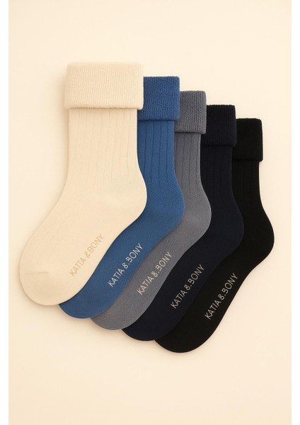 Çocuk 5'li Havlu Soket Çorap Lacivert Mix modelleri