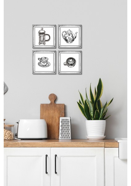 El Yapımı 4’lü Gravür Sanatı Duvar Seti – Kahve & Çay Koleksiyonu | Kişiye Özel Mesaj Alanı indirimleri