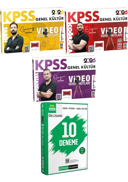 2026 Kpss Tarih Coğrafya Vatandaşlık Video Ders Notları - 2026 Kpss Ön Lisans Çözümlü 10 Deneme