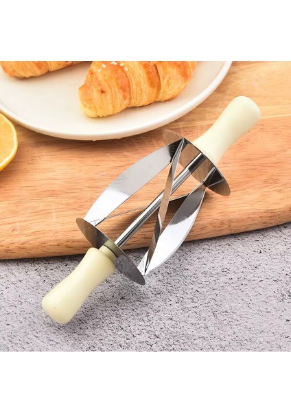 Üçgen Hamur Kesme Aparatı Döner Kruvasan ve Elmalı Kurabiye Hamuru Kesme Aleti Pasta Börek Kesme