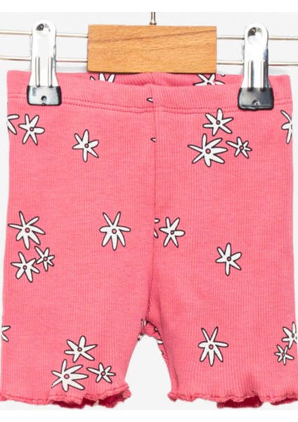 Kız Bebek Takım %100 Pamuk Beyaz Baskılı Tişört Pembe Şortlu Tropikal Desenli Alt Üst Takım fiyatları