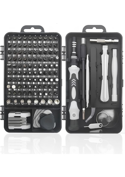 Profesyonel 115 Parça Tornavida Seti Telefon Tablet Elektronik Ürün Tamir Bakım Tornavida Seti