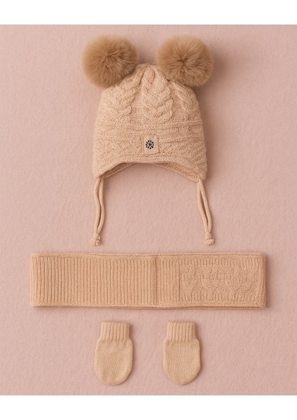 Çocuk Unisex Eldiven Atkı Bere Takımı