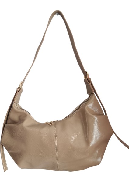 Büzgülü Vizon El ve Omuz Çantası