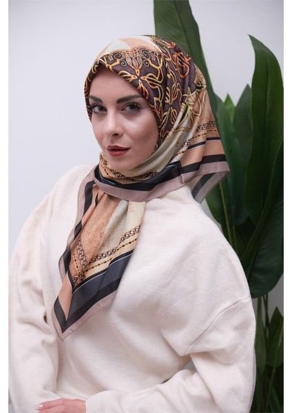 Renkli Karma Desen Dijital Soft Eşarp