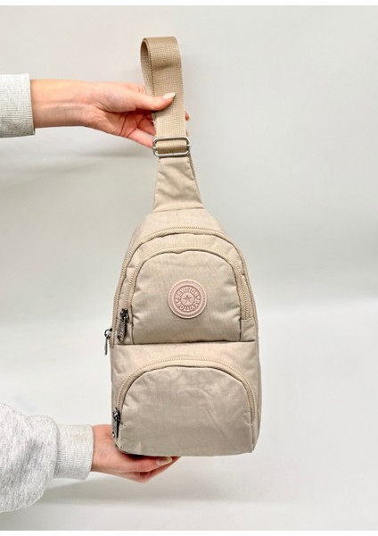 Su Geçirmez Kumaş Bej Unisex Body Bag Çapraz Omuz Çantası fiyatları