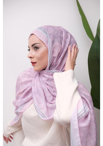 Leopar Desenli Dijital Soft Şal