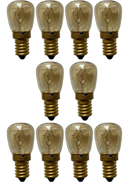 (10 adet) Ledvance 25W Sarı Işık E14 Duylu (Ince Duy) Fırın Ampulü