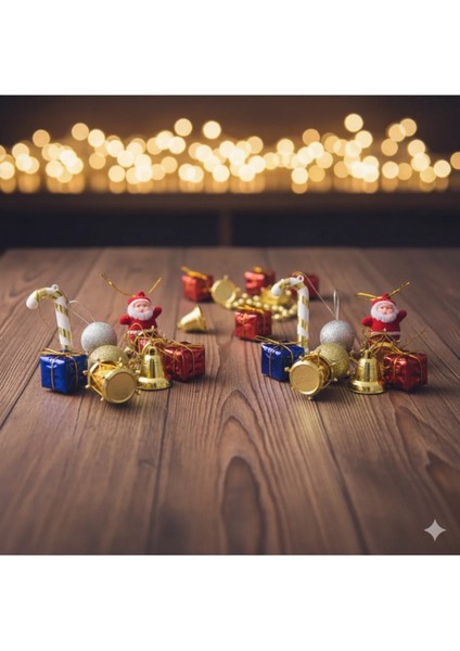 Yılbaşı 18 Lİ Karışık Çam Ağacı Süs