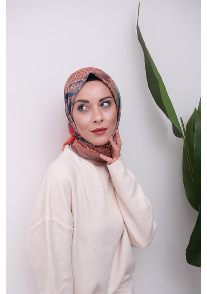 Renkli Karma Desen Dijital Soft Eşarp