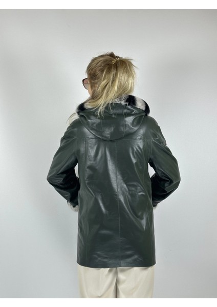 Çift Taraflı Giyilebilir Kadın Deri Mont 176 fiyatları