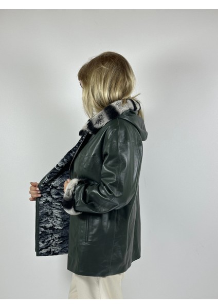 Çift Taraflı Giyilebilir Kadın Deri Mont 176 fırsatları