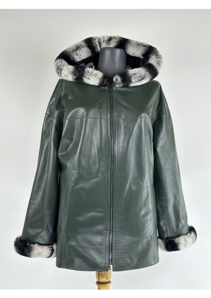 Çift Taraflı Giyilebilir Kadın Deri Mont 176 indirimleri