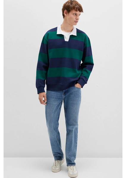 Blok Renkli Bisiklet Yaka Sweatshirt 0S10491-70497 fiyatları