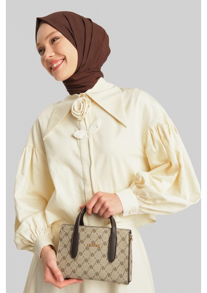 Çanta Noktalı 25YD7363 Vizon